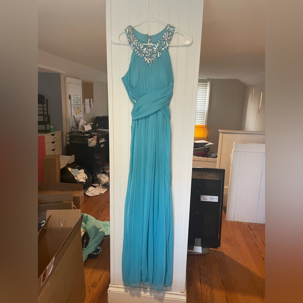Tiffany blue prom dress